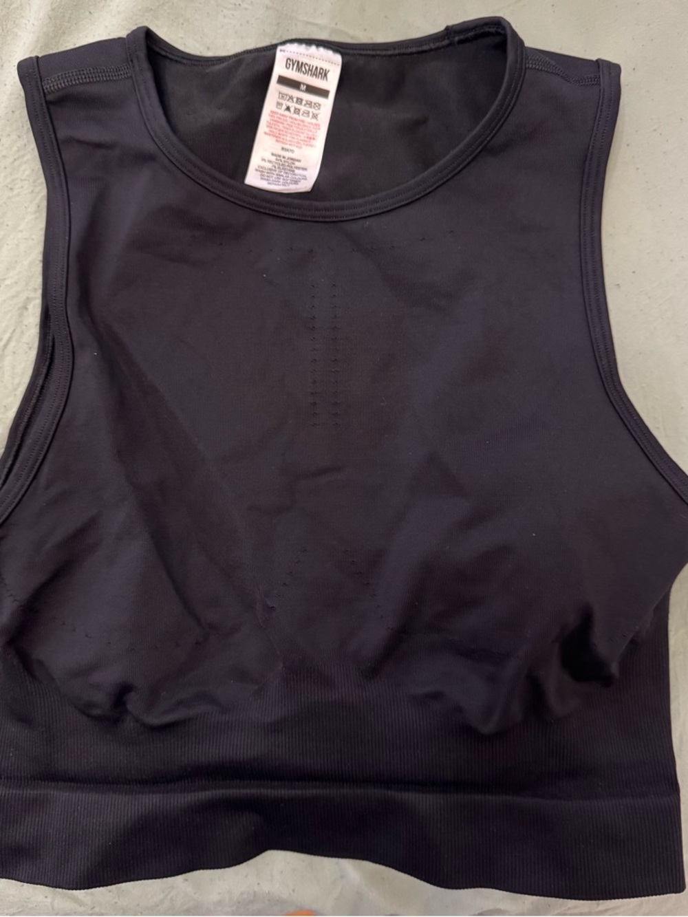 Gymshark Black Seamless High Neck Crop